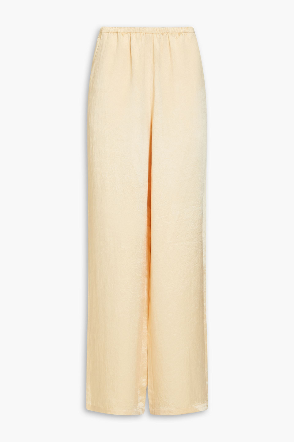 Tibi Satin-twill Wide-leg Pants In Yellow