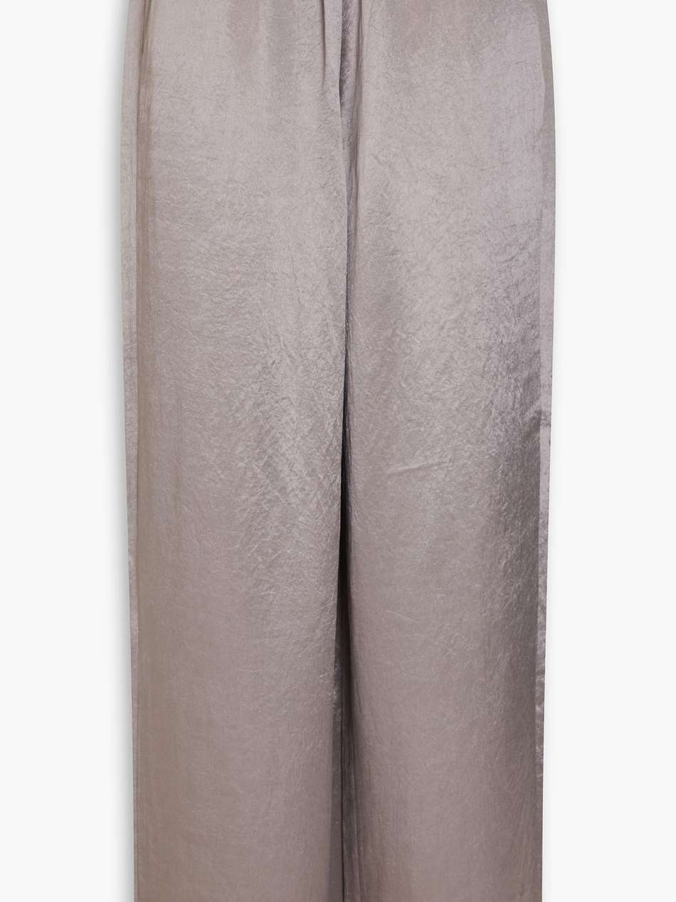 satin-twill wide-leg pants