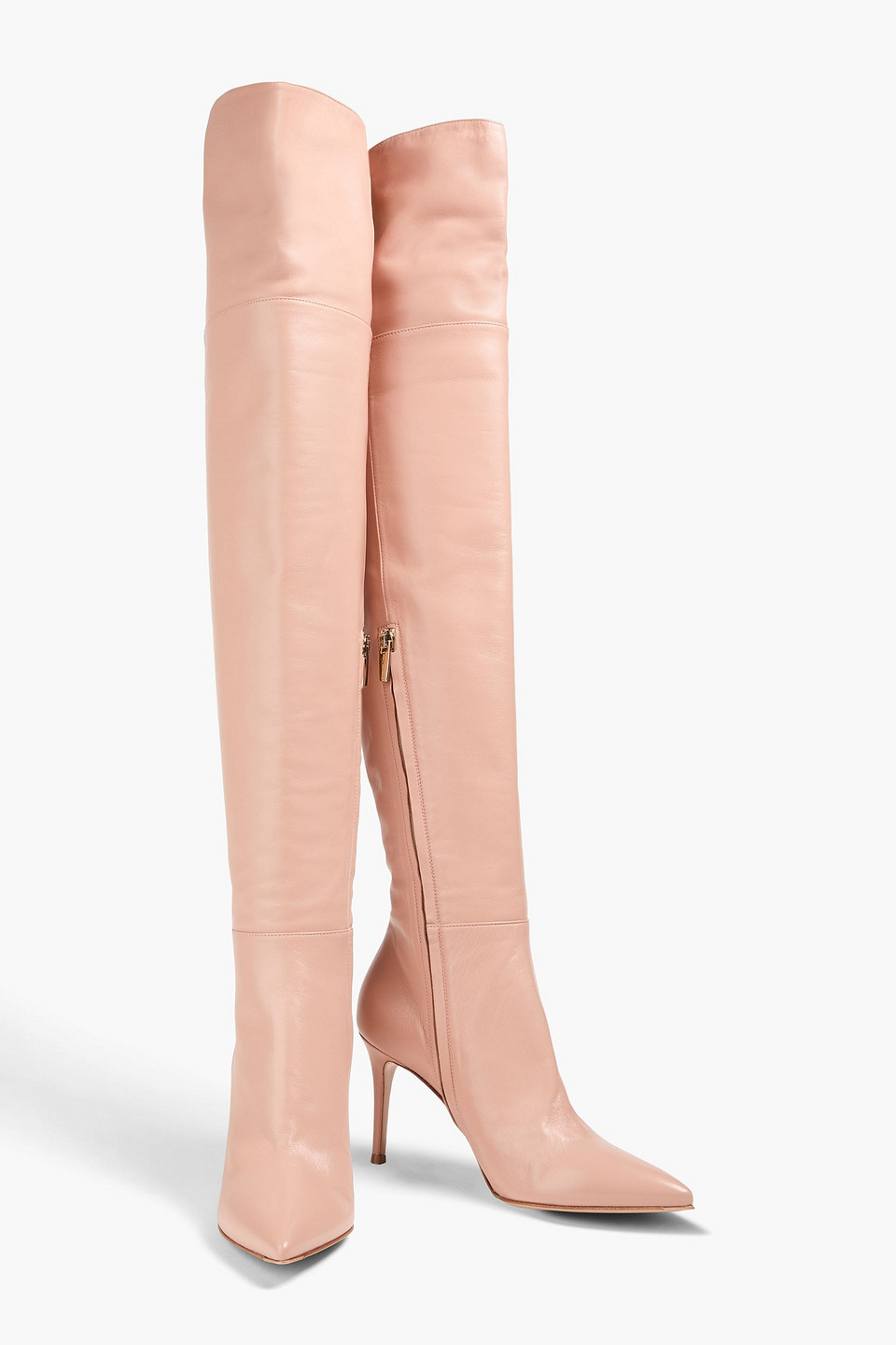 GIANVITO ROSSI BEA CUISSARD 85 LEATHER OVER-THE-KNEE BOOTS
