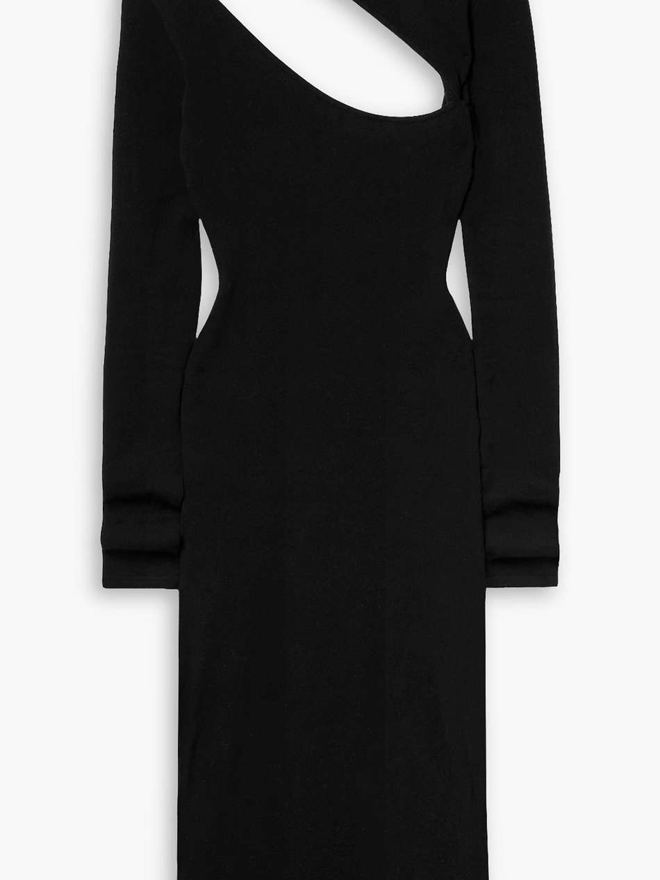 cutout stretch-cotton midi dress
