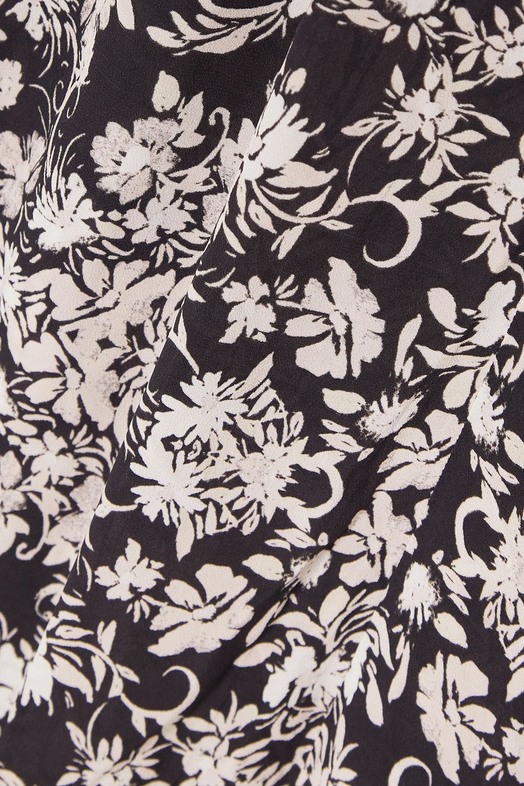 EVARAE Ares tie-detailed printed crepe de chine maxi dress