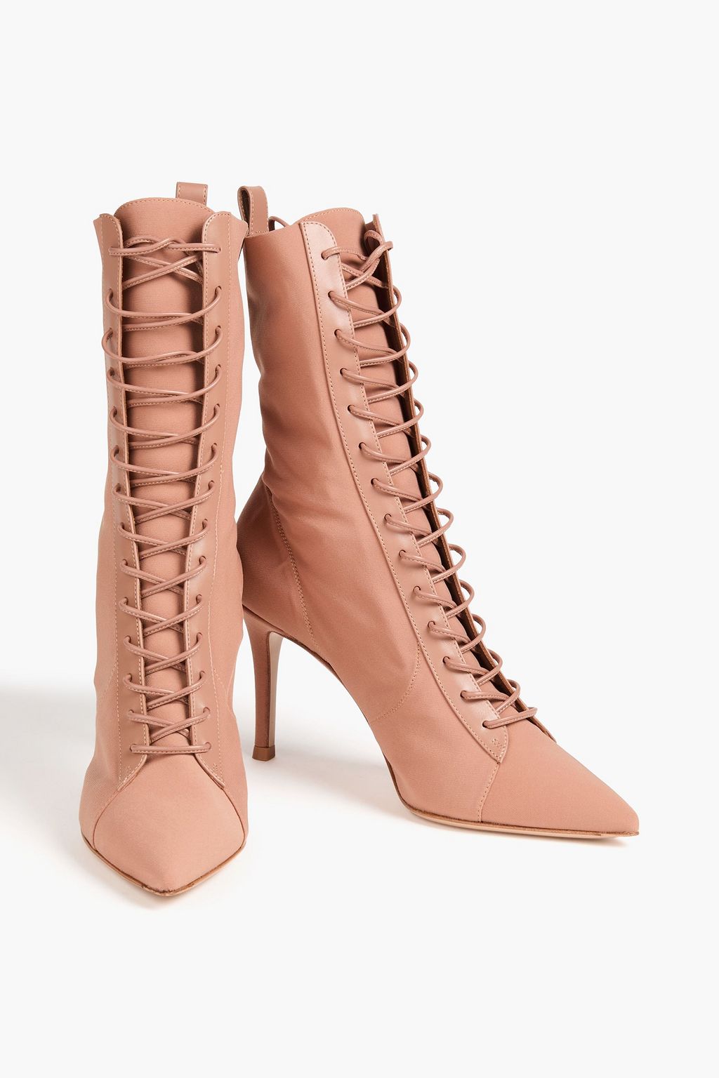 GIANVITO ROSSI بوت بطول الكاحل "أوساكا" من قماش بونتي