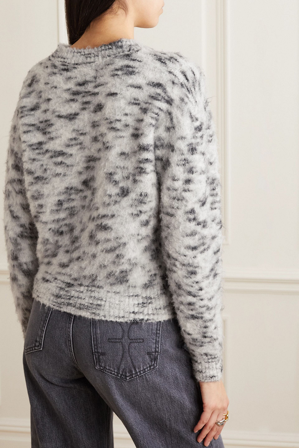 ISABEL MARANT ÉTOILE MORENA PRINTED BRUSHED KNITTED SWEATER