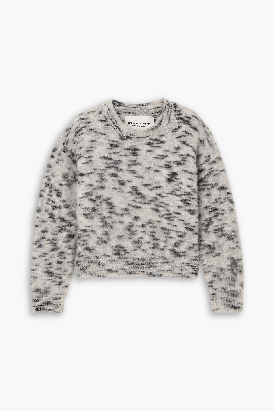 Isabel Marant Étoile Morena Printed Brushed Knitted Sweater In Gray