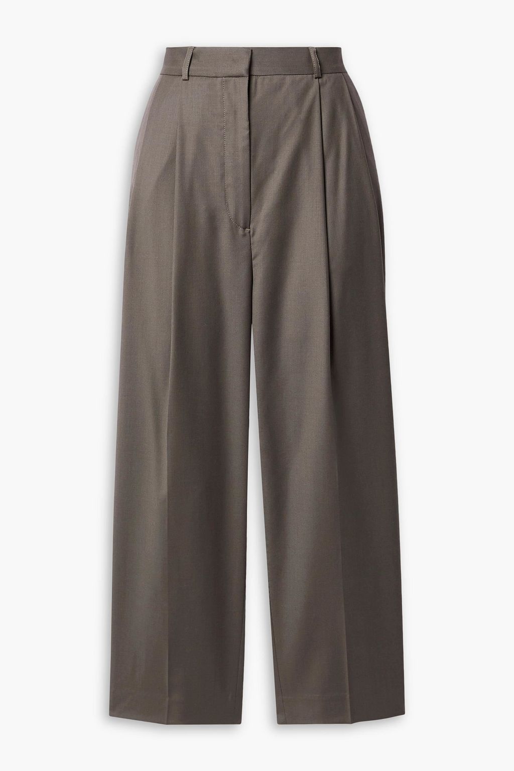Wool wide leg cropped pants discount