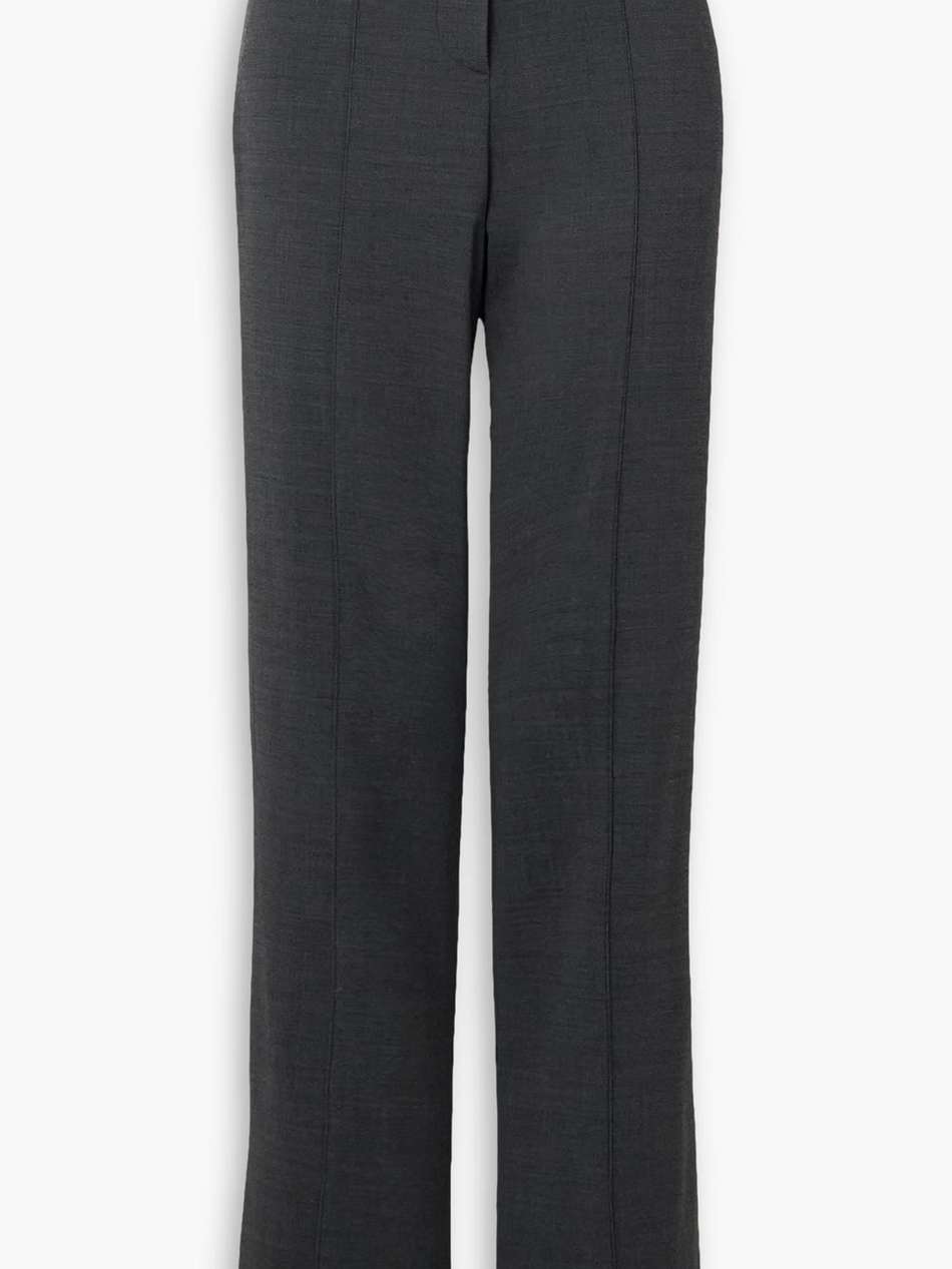 crepe straight-leg pants