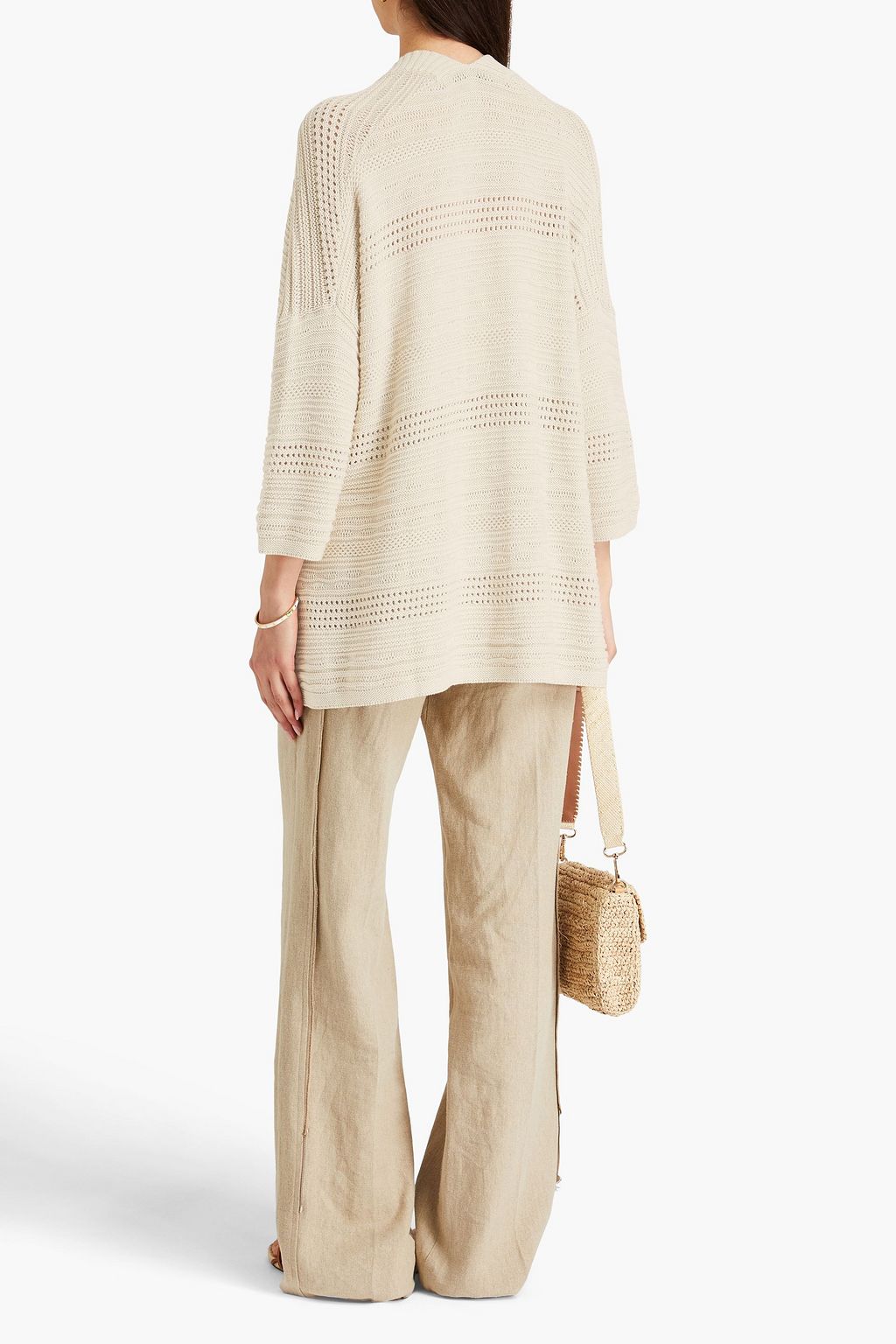 COTTON BY AUTUMN CASHMERE Pointelle-knit cotton cardigan