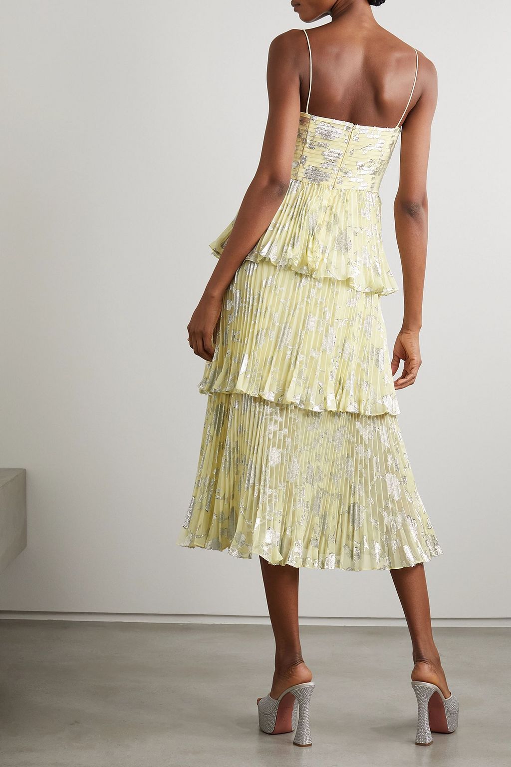 YILDIZ SELF JACQUARD DRESS - BEIGE main image 1