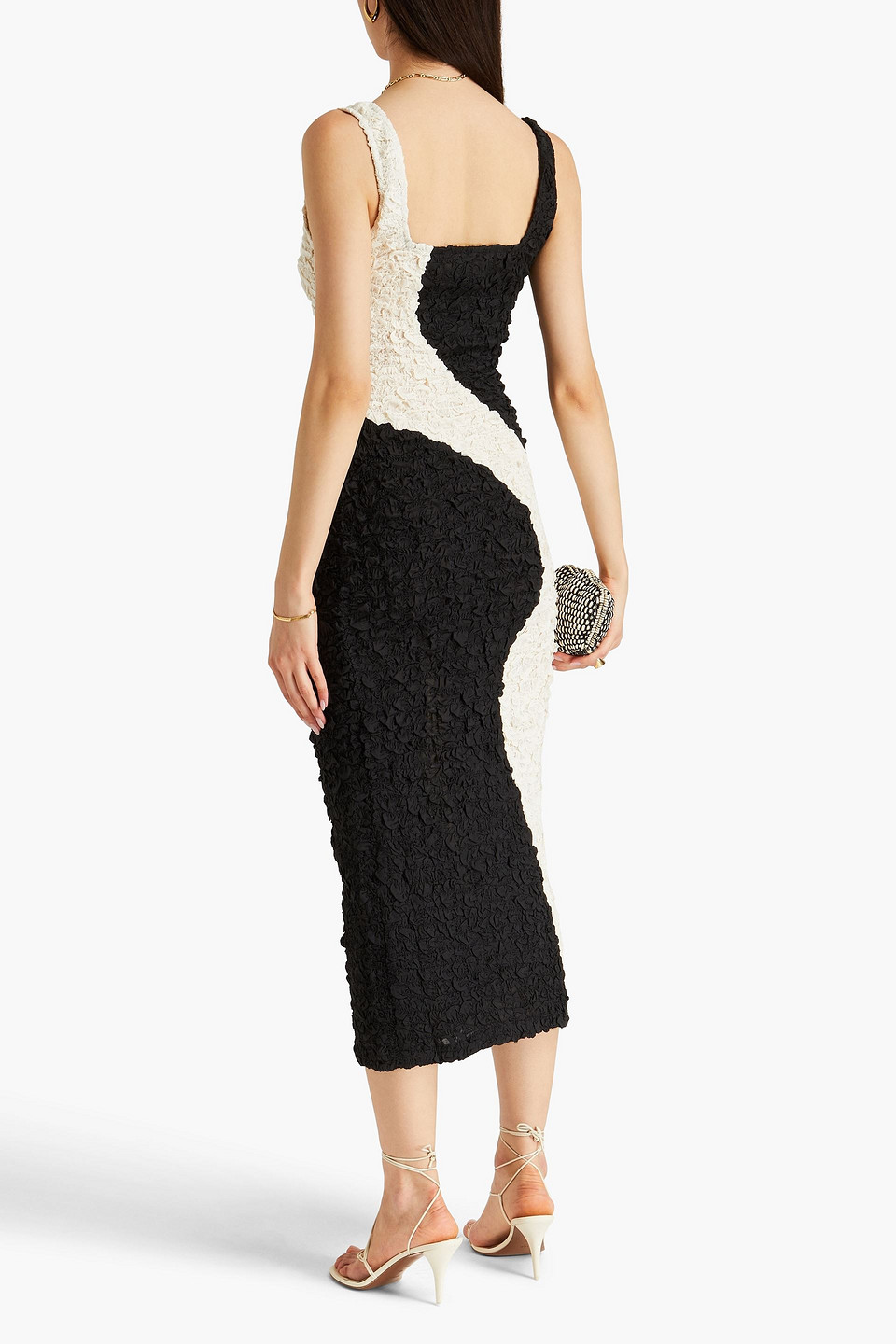 leopard dress backless High Neck Cowl Back Mini Dress Leopard main image 1