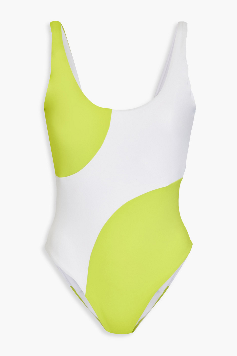 MARA HOFFMAN JODI TWO-TONE SWIMSUIT