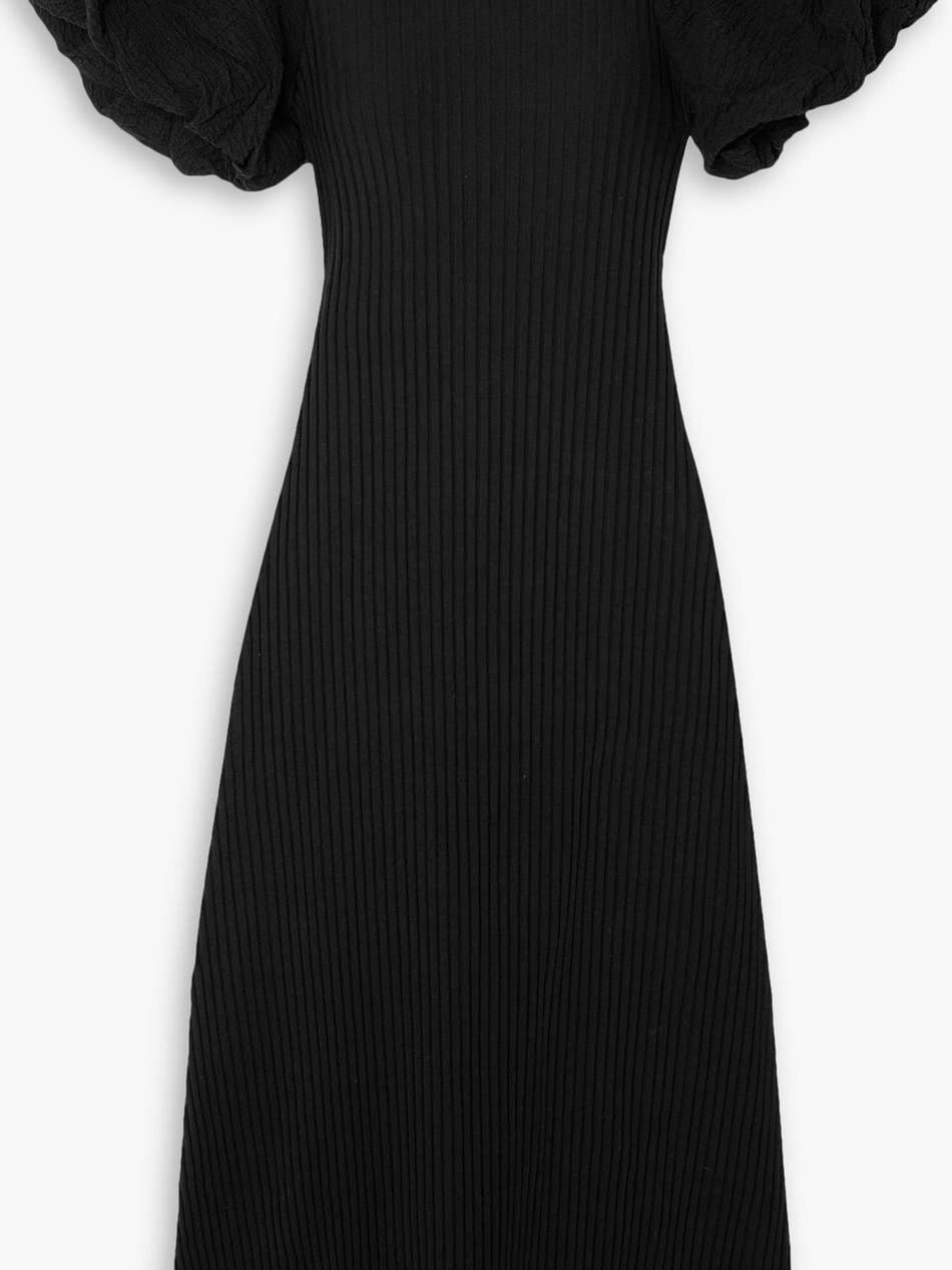 daphne ribbed stretch-cotton midi dress