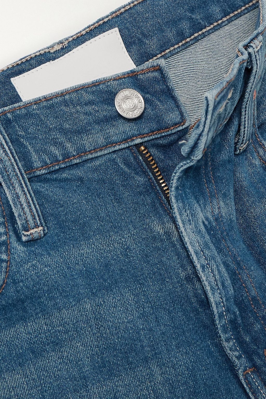 MOTHER بنطال جينز The Smarty Pantsبخصر عالٍ وأرجل مستقيمة
