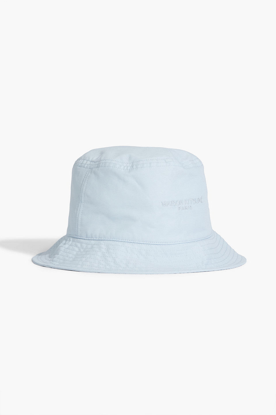 Maison Kitsuné Blue Technical Bucket Hat In Light Blue