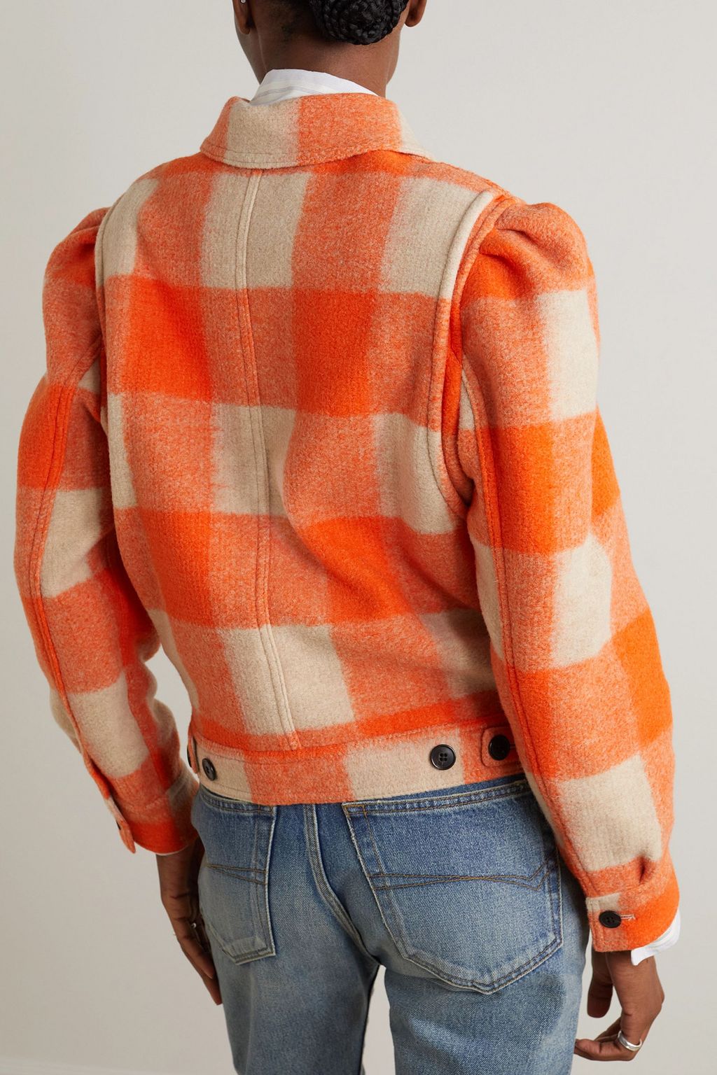 MARANT ÉTOILE Leiko checked felt jacket