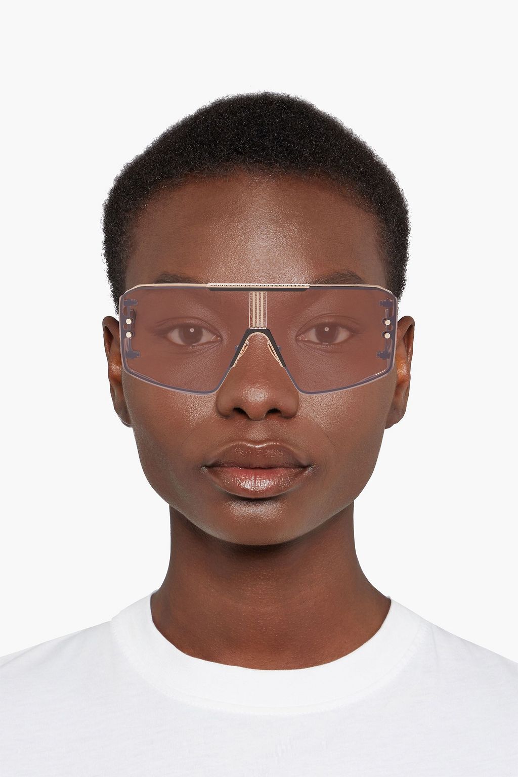 BALMAIN Le Masque oversized D-frame gold-tone and acetate sunglasses