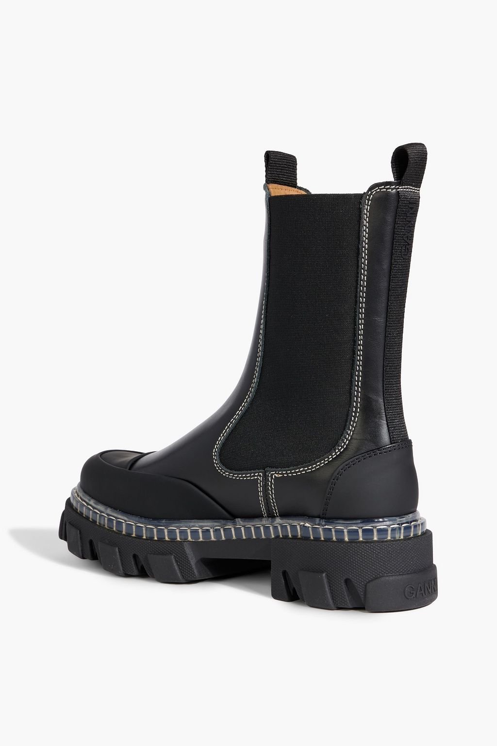 GANNI Leather Chelsea boots