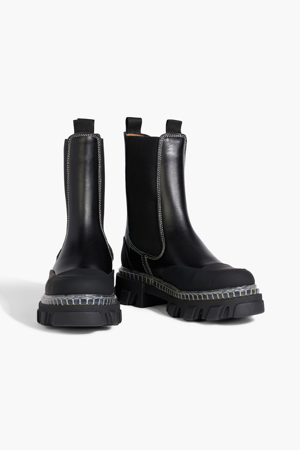 GANNI Leather Chelsea boots