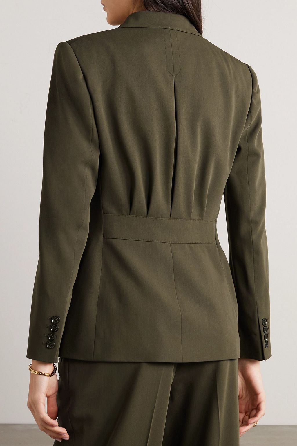 RALPH LAUREN COLLECTION بليزر Charmaine بصفين من الأزرار من صوف غبردين