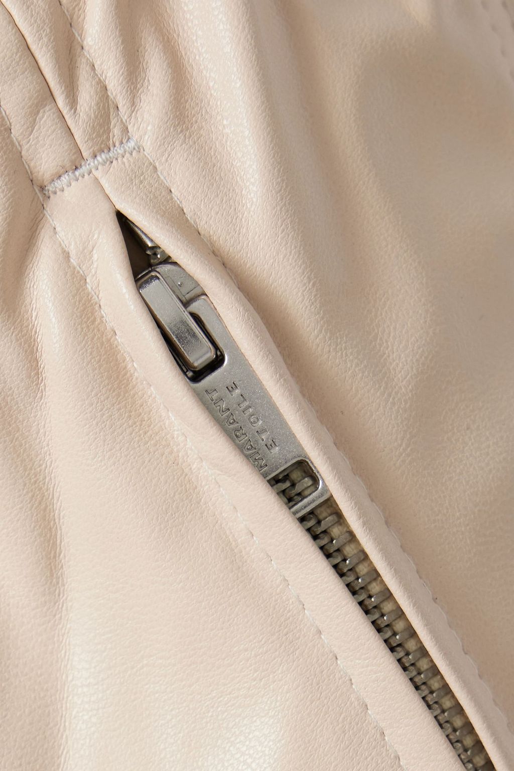 MARANT ÉTOILE フェイクレザー テーパードパンツ ギャザー入り