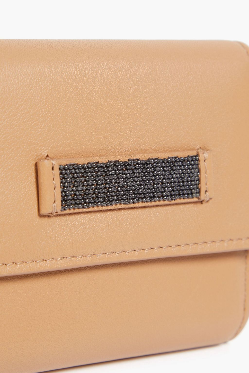 BRUNELLO CUCINELLI 비즈 장식 가죽 지갑
