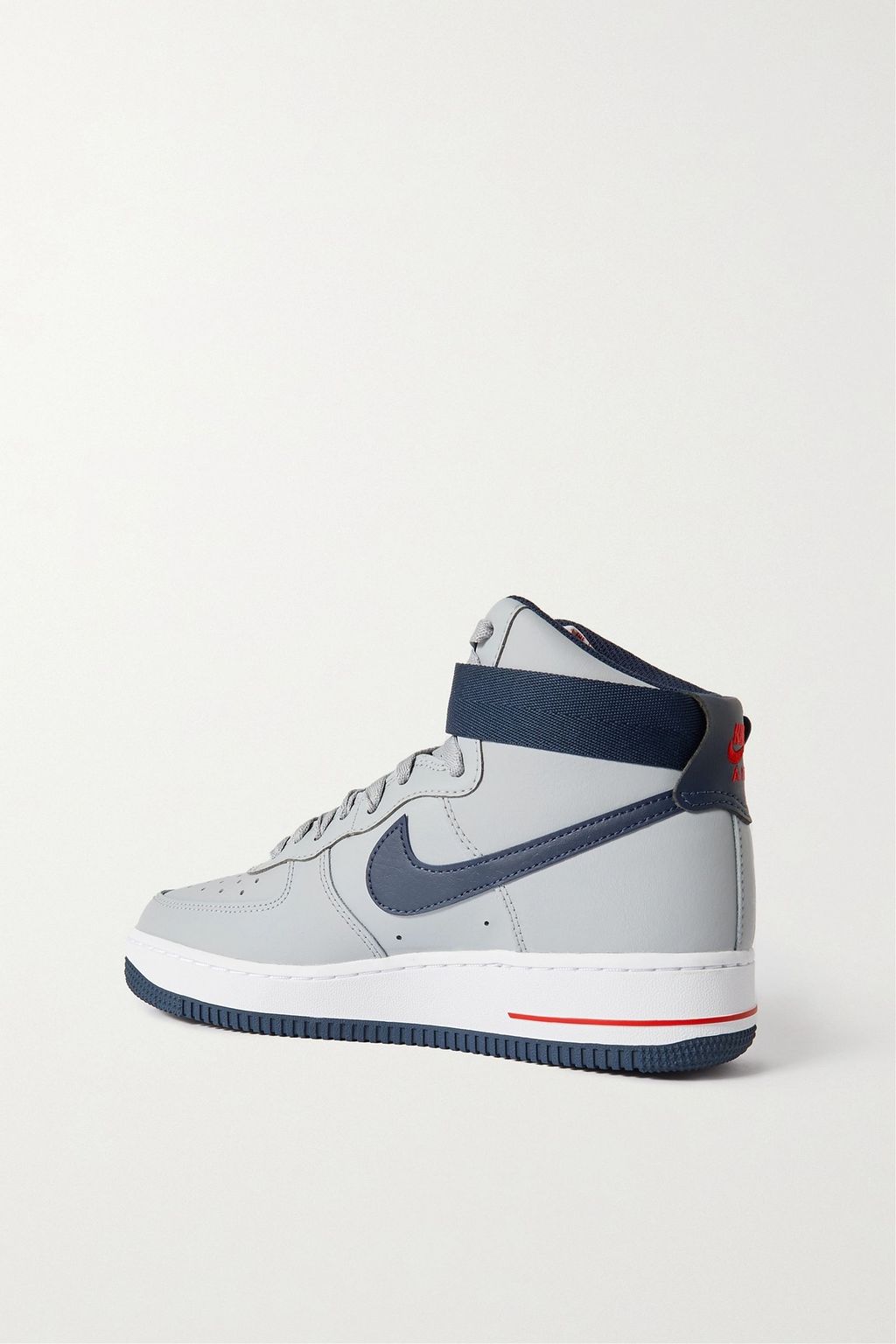NIKE Air Force 1 QS leather high-top sneakers