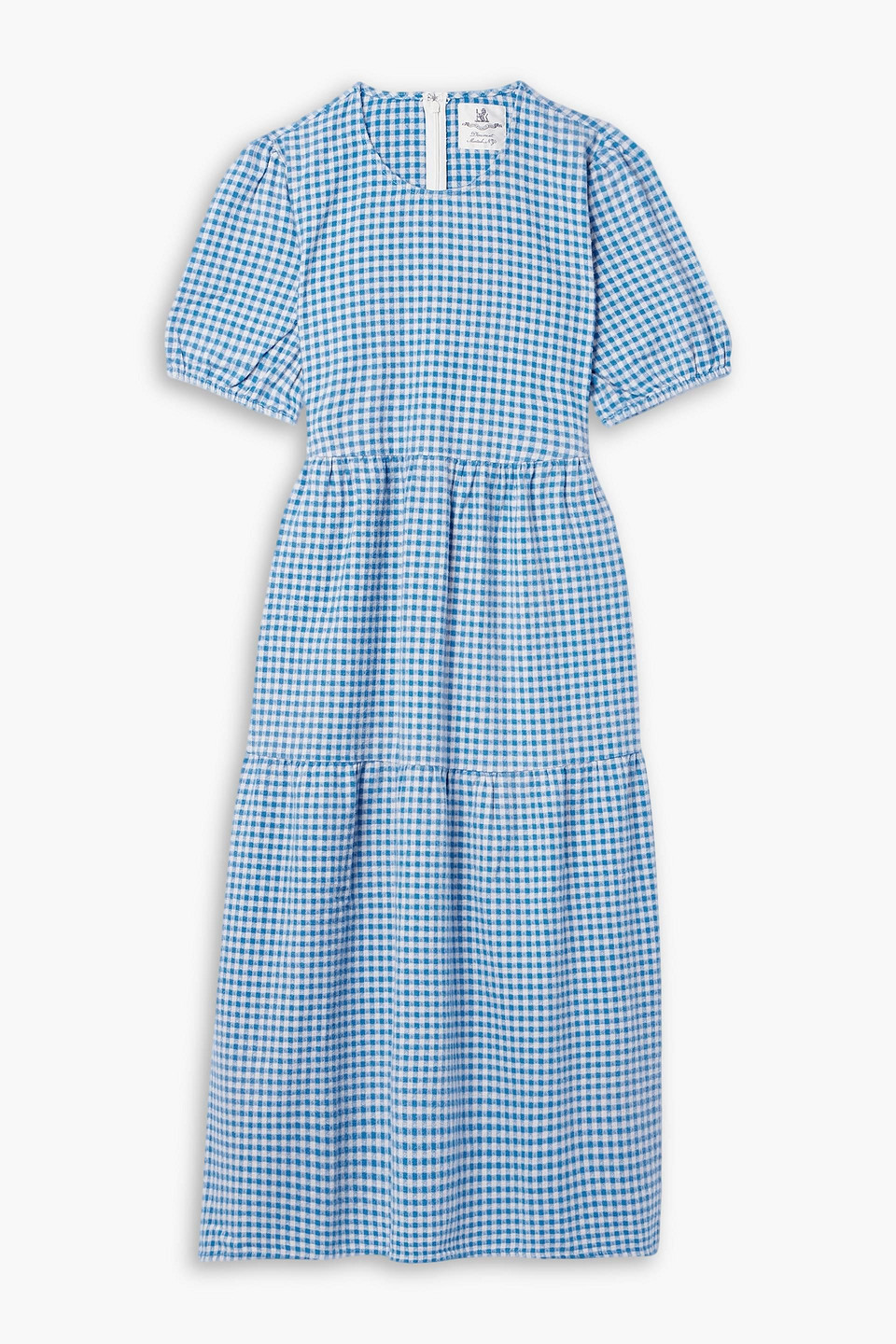 Denimist Midikleid Aus Baumwolle Mit Gingham-karo In Blau