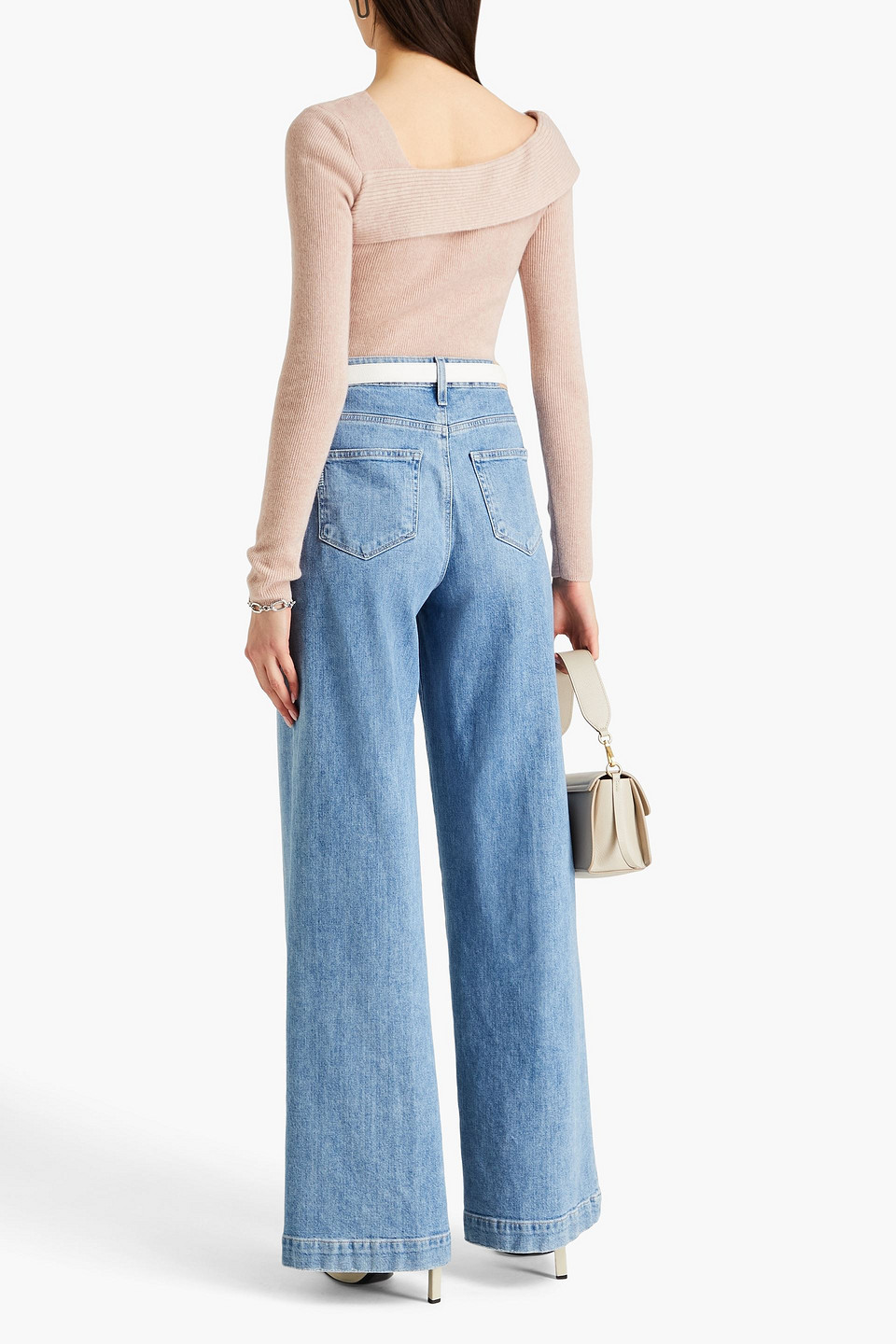 NAADAM ASYMMETRIC RIBBED WOOL AND CASHMERE-BLEND SWEATER
