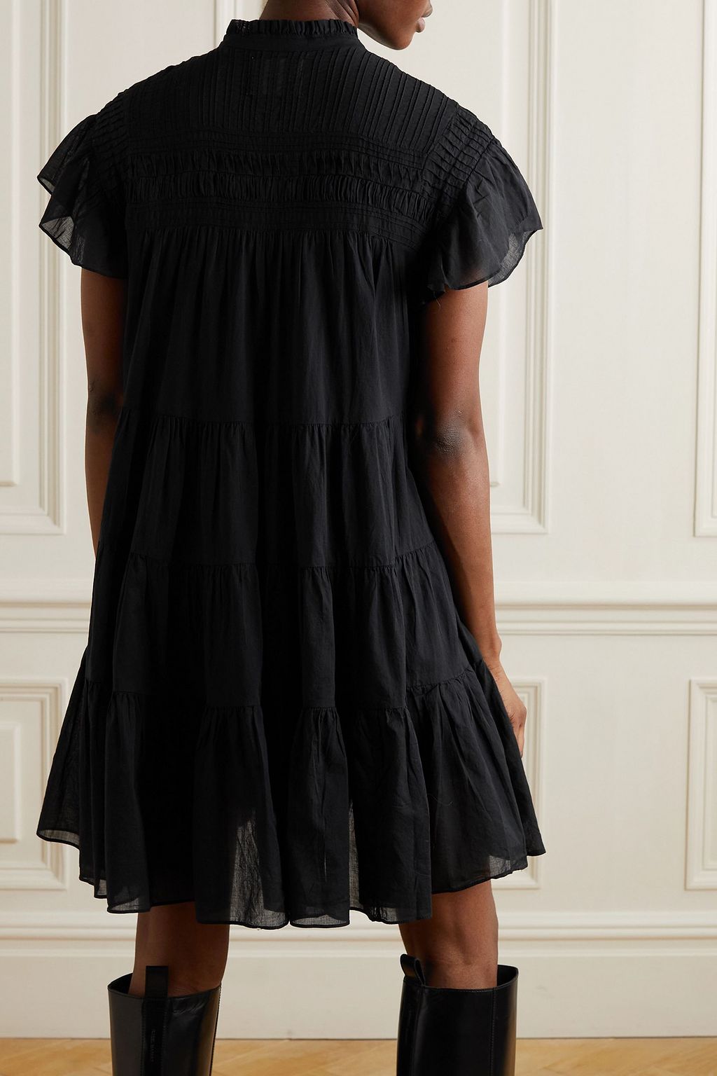 MARANT ÉTOILE Lanikaye ruffled tiered cotton-voile mini dress