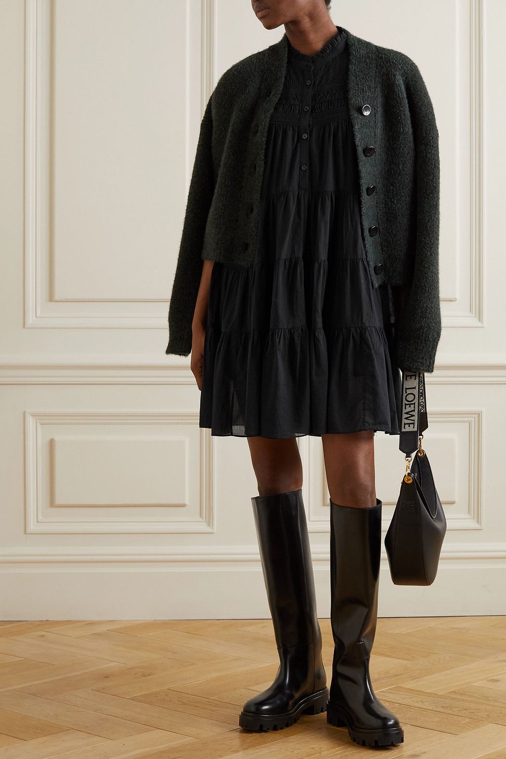 MARANT ÉTOILE Lanikaye ruffled tiered cotton-voile mini dress