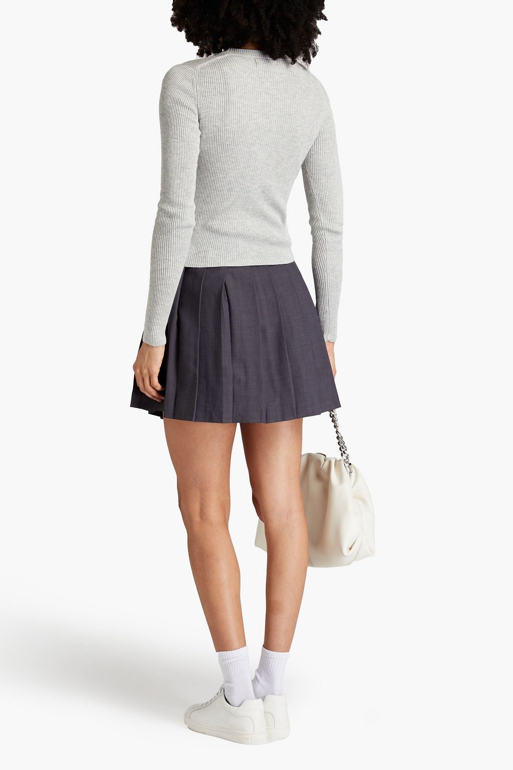 NAADAM Ribbed silk and cashmere-blend cardigan