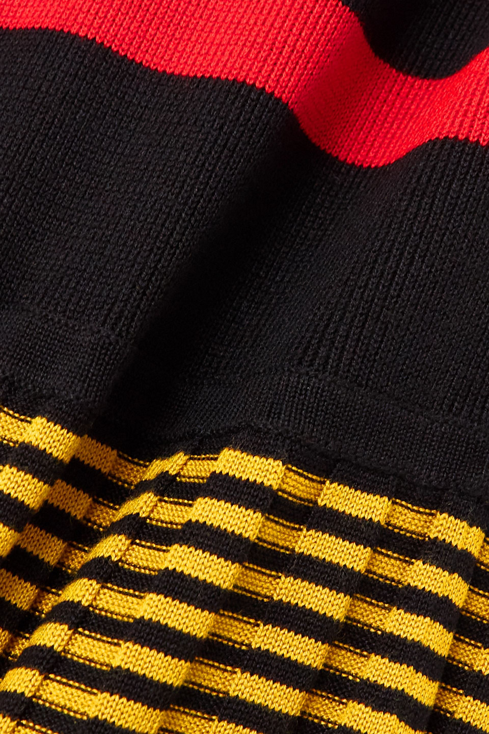 PROENZA SCHOULER STRIPED RIBBED-KNIT MIDI DRESS 