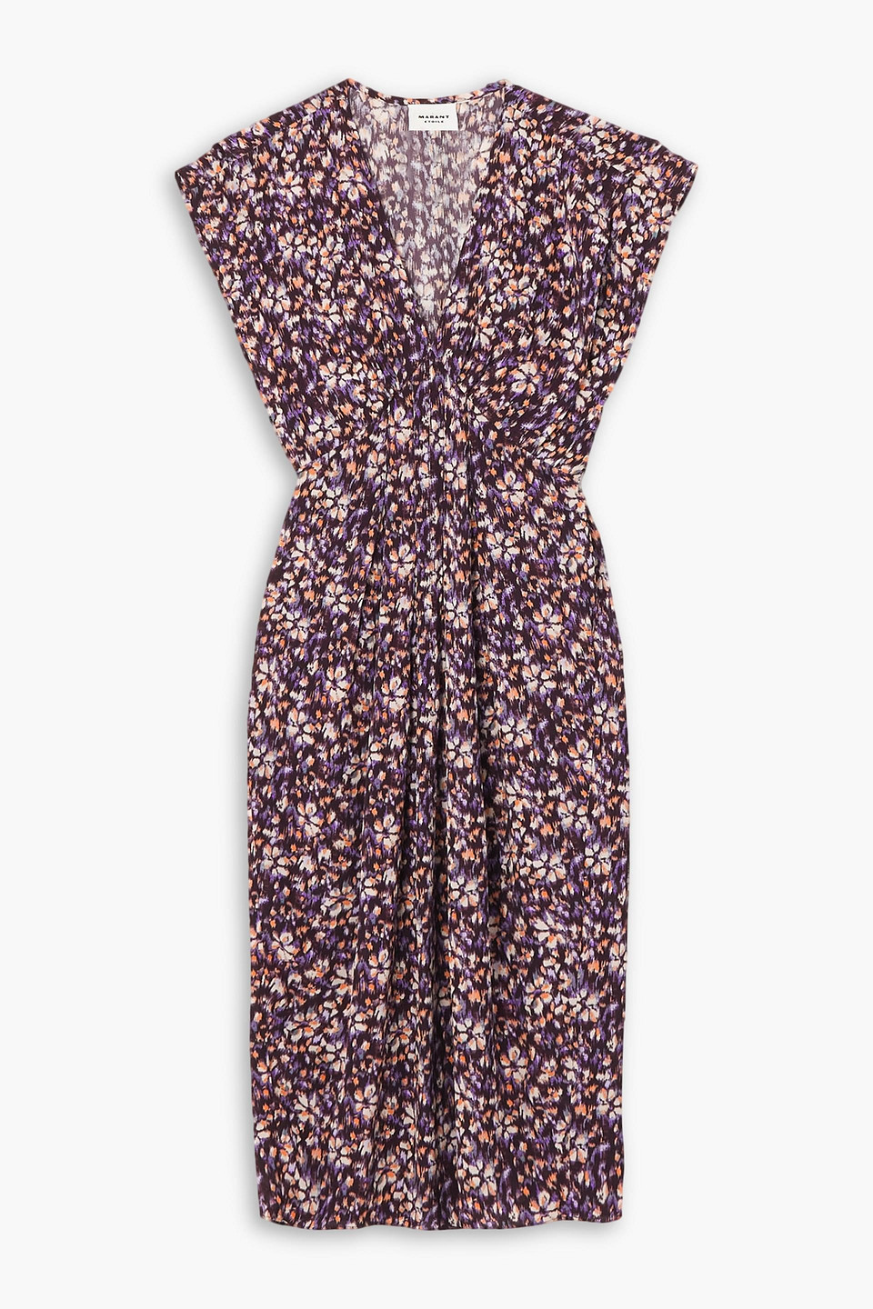 Isabel Marant Étoile Epolia Printed Crepe Dress In Dark Purple