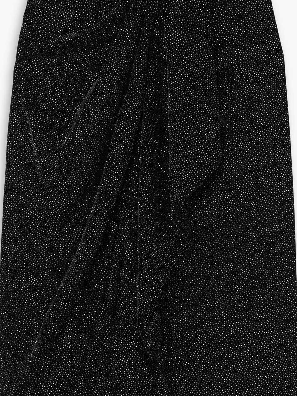 alyssa crystal-embellished velvet midi skirt