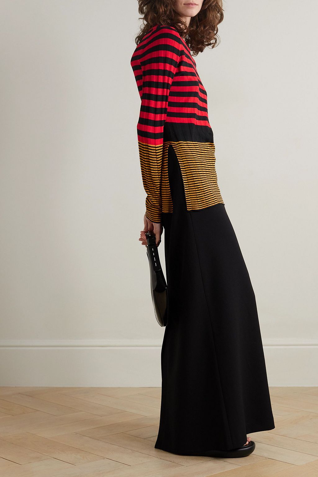 PROENZA SCHOULER PSWL كنزة مخططة بحبكة مضلّعة
