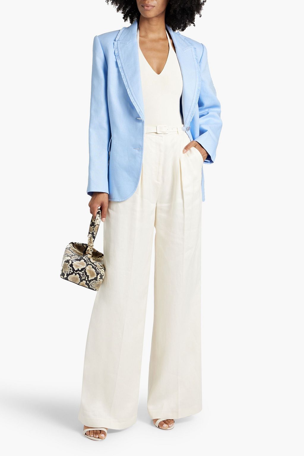 ZIMMERMANN Frayed linen blazer