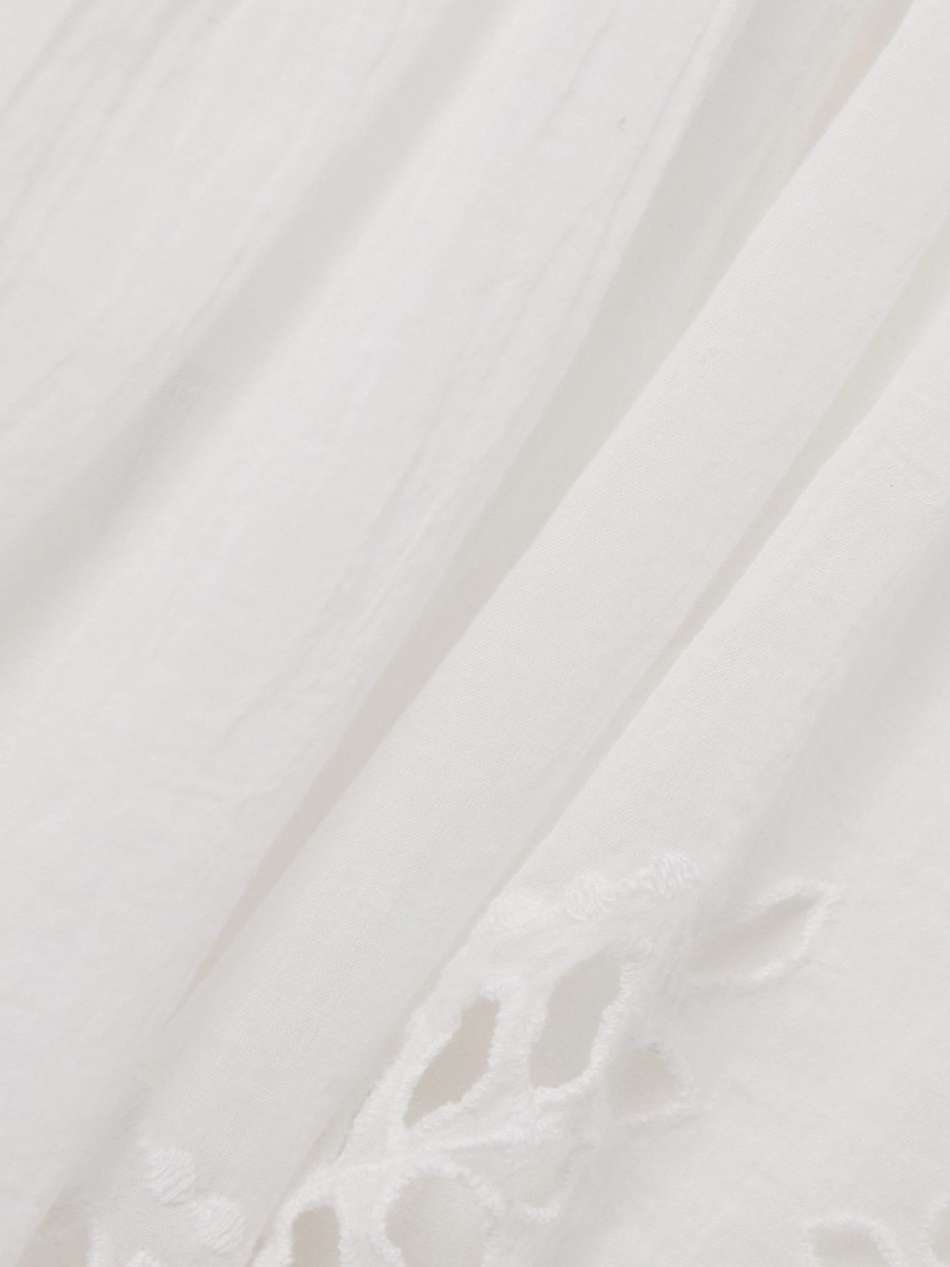 keoly broderie anglaise-trimmed cotton-voile mini dress
