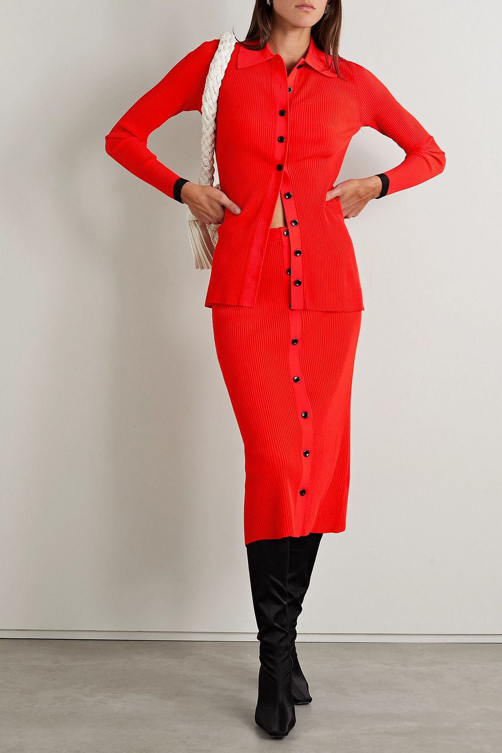 PROENZA SCHOULER PSWL كارديغان بحبكة مضلّعة