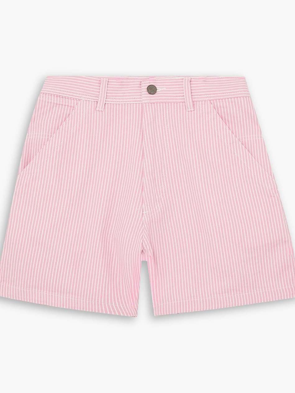 carpenter striped cotton-piqué shorts