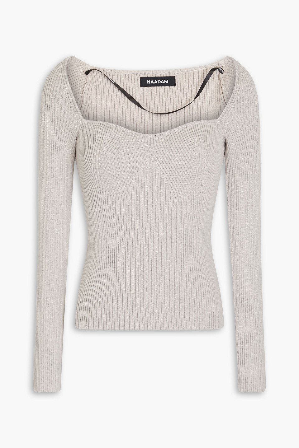 Naadam Ribbed Cotton-blend Sweater In Stone