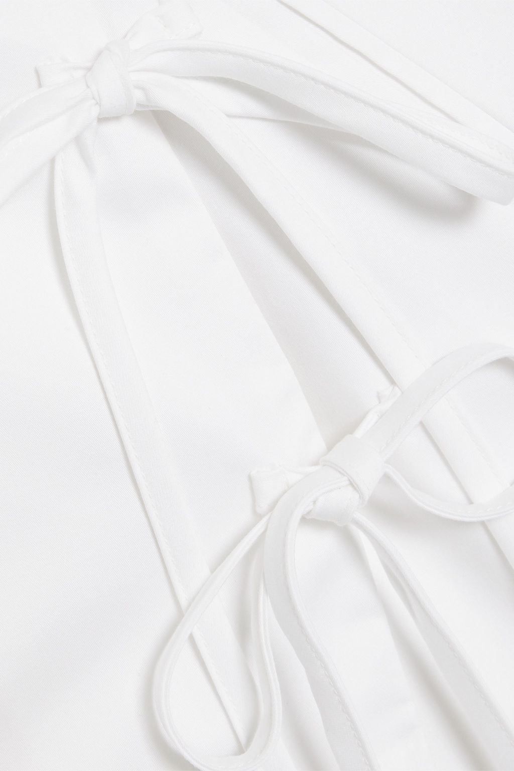 ALTUZARRA Bow-detailed cotton-poplin mini skirt