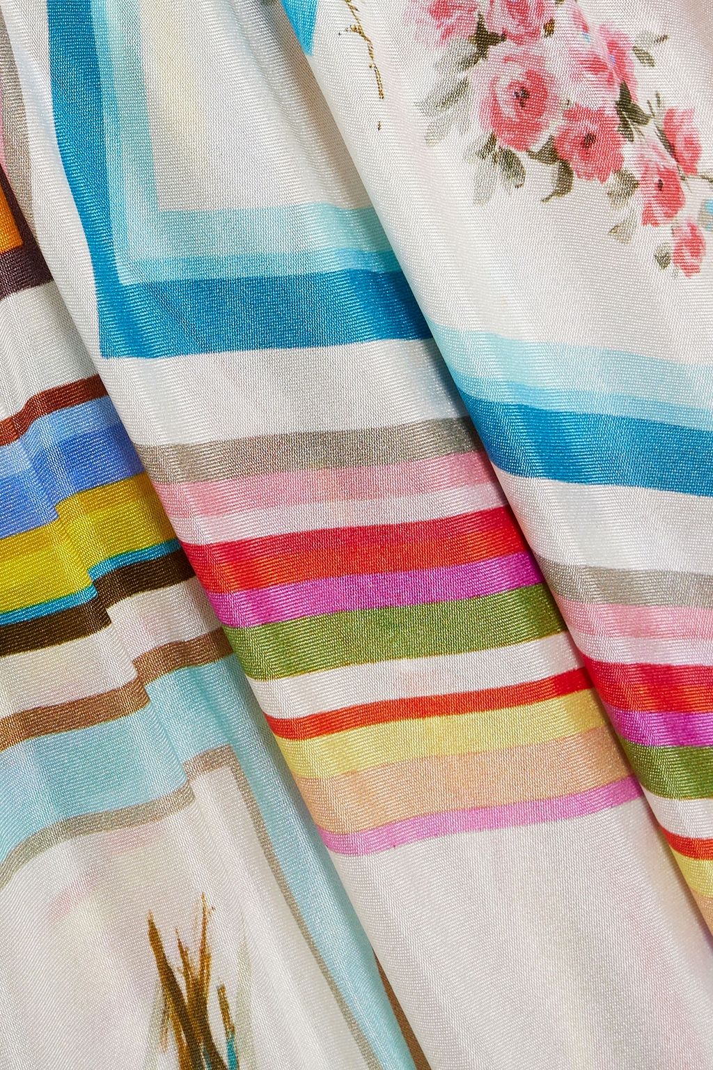 ZIMMERMANN 프린트 실크 미디 스커트