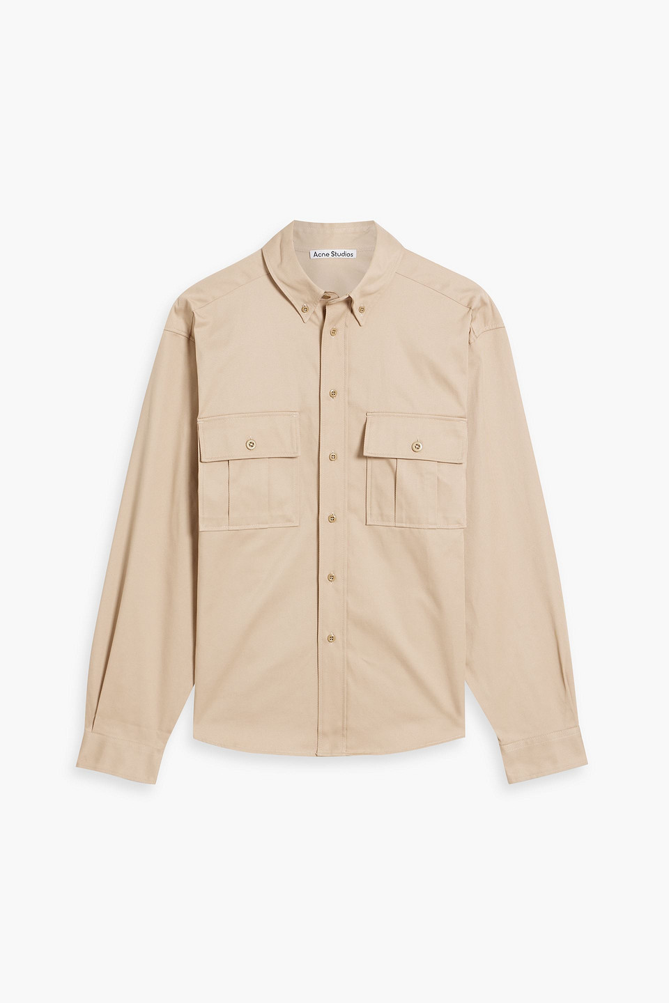 Acne Studios Cotton-twill Shirt In Sand
