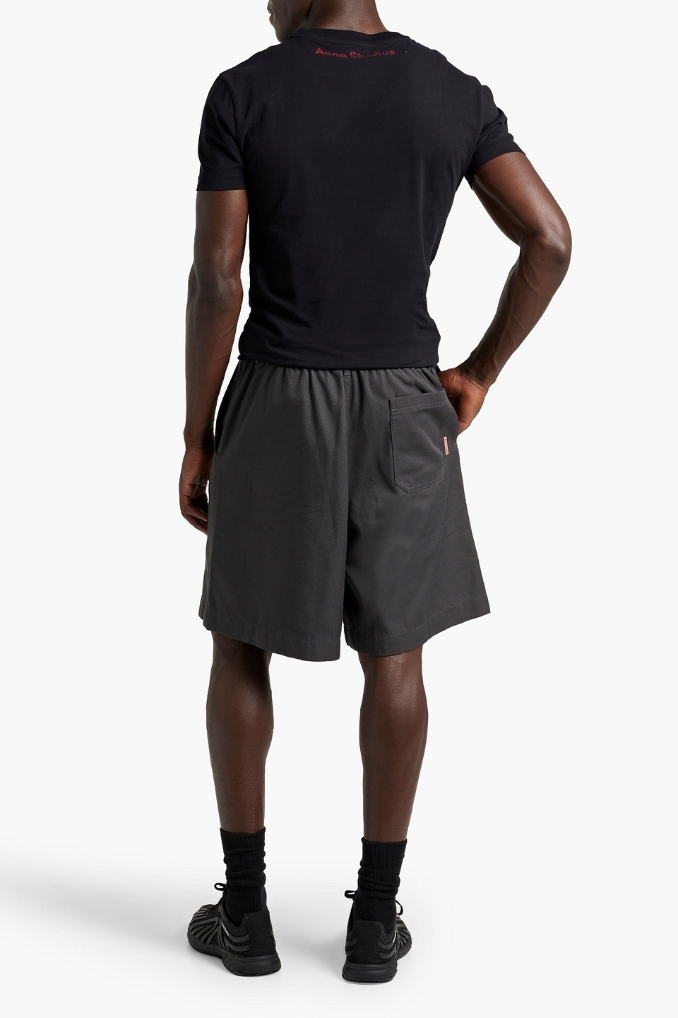 Acne Studios Printed Cotton-jersey T-shirt In Black