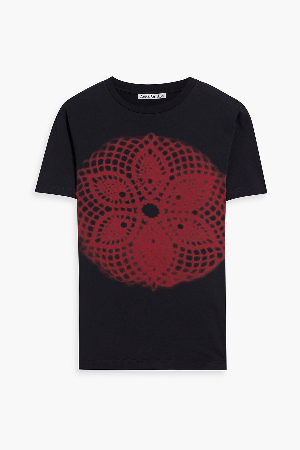 Acne Studios Printed Cotton-jersey T-shirt In Black