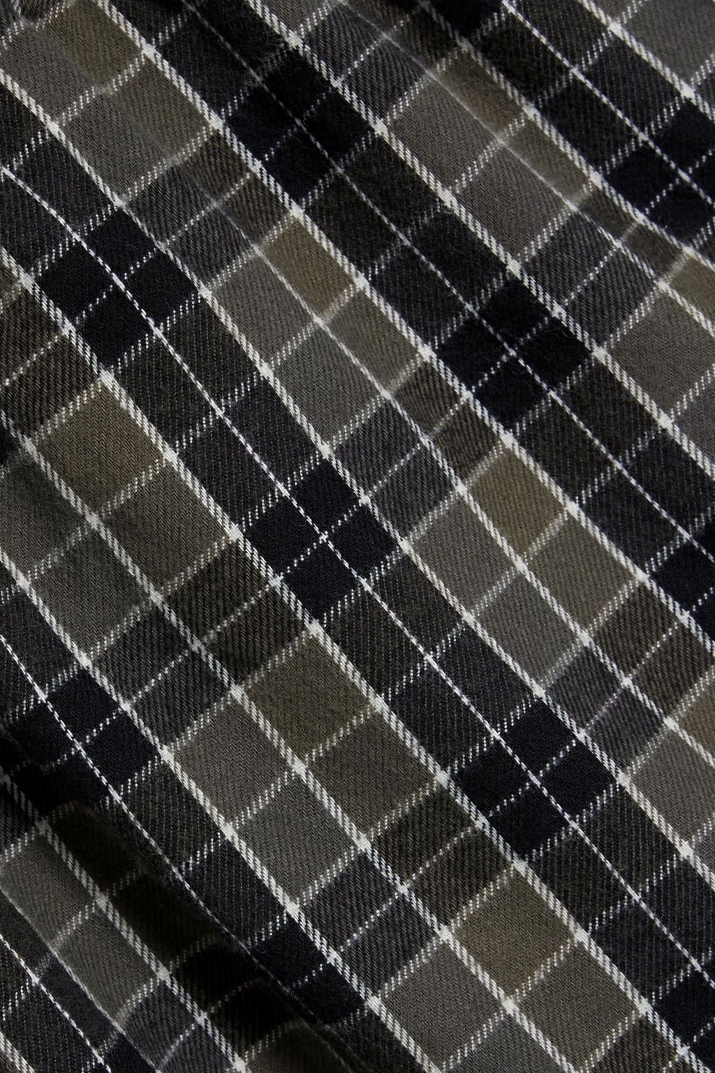 ACNE STUDIOS Checked cotton-flannel shorts