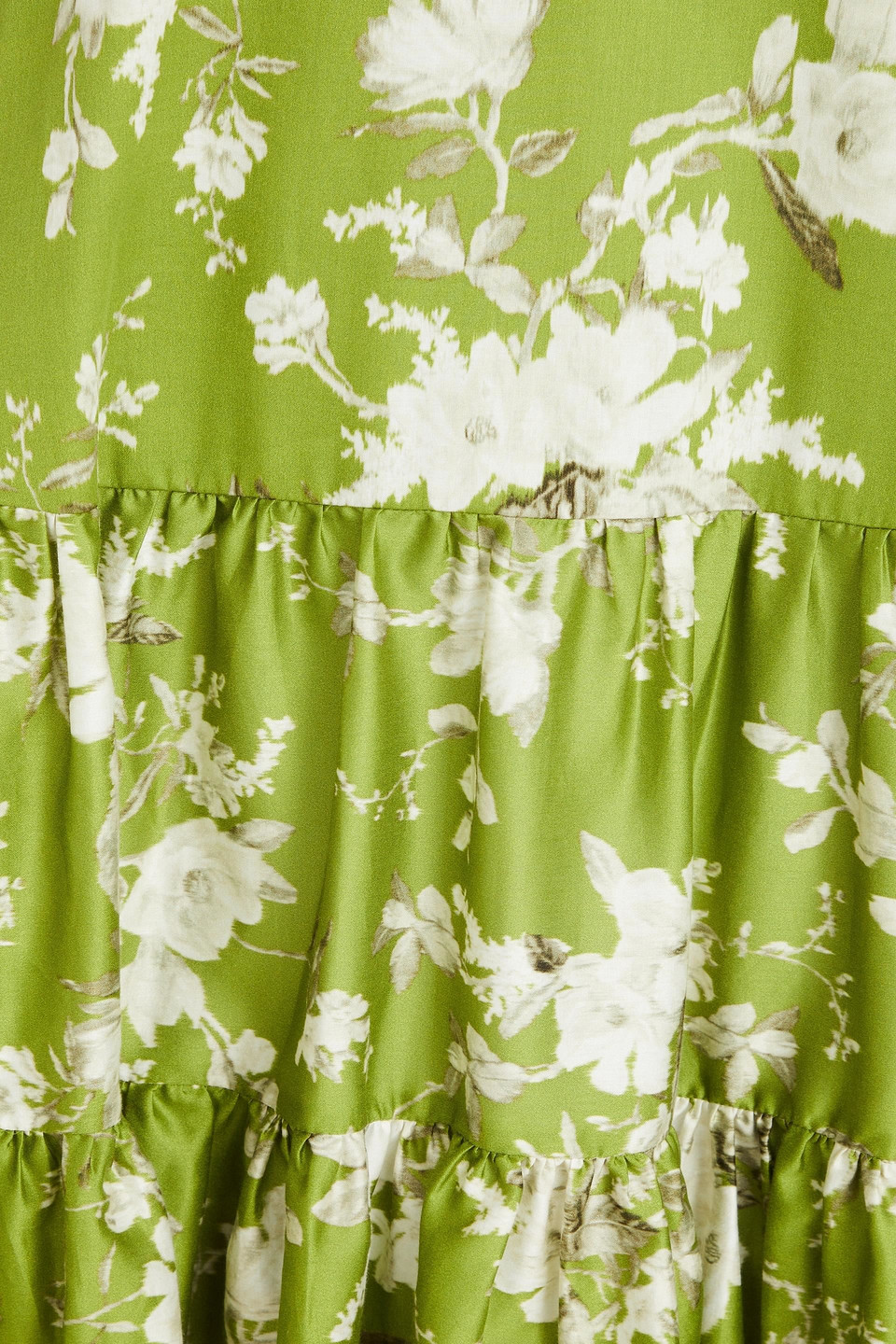 ERDEM DALIA TIERED FLORAL-PRINT COTTON-POPLIN MINI DRESS 