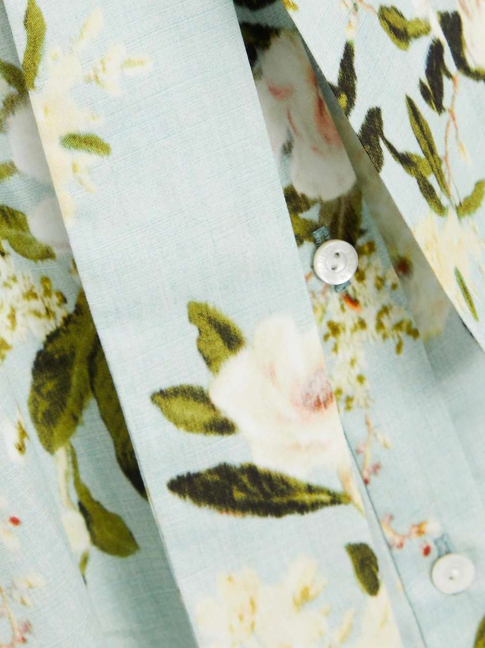 soleil floral-print cotton-poplin mini dress