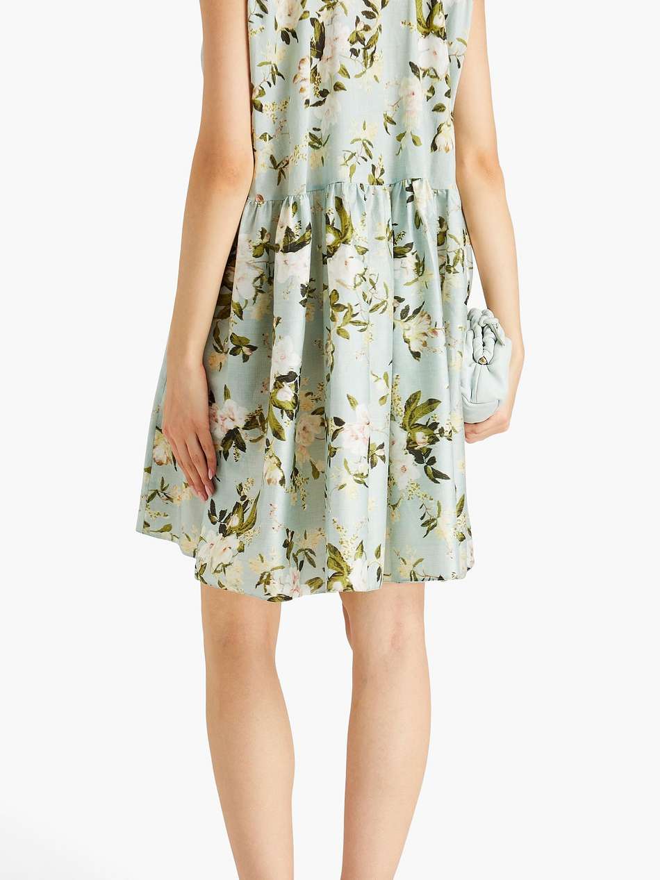 soleil floral-print cotton-poplin mini dress
