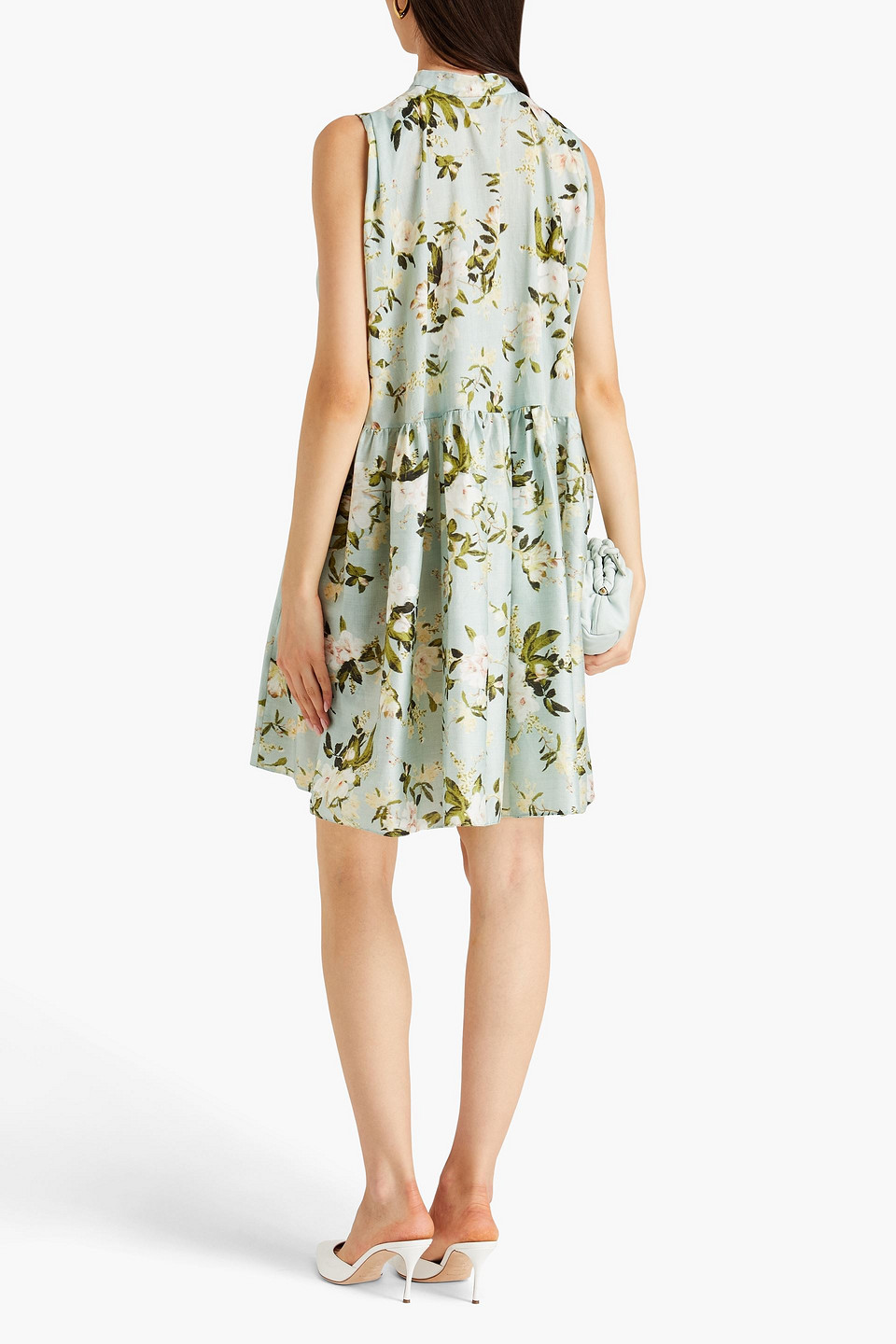 ERDEM SOLEIL FLORAL-PRINT COTTON-POPLIN MINI DRESS 