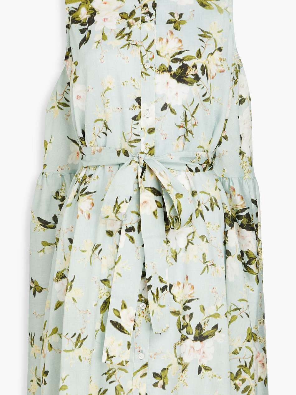 soleil floral-print cotton-poplin mini dress